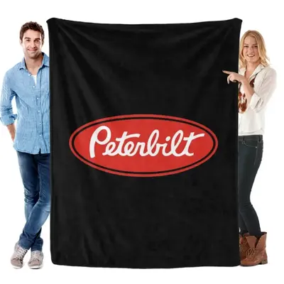 Peterbilt Throw Blanket for Bed,Soft Collage Blanket for Bedroom,Cute Blanket Funny Room Decor Flannel Blankets for Bed SofaT...