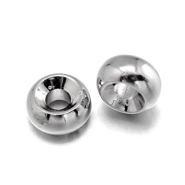 Rondelle Brass Spacer Beads