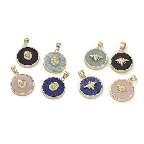 Natural Mixed Stone Pendants