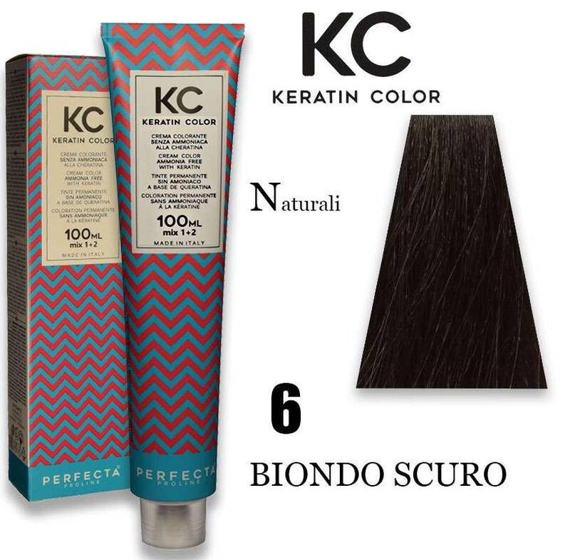 Kc keratin Hair Dye without ammonia n6 Dark Blonde 100ml
