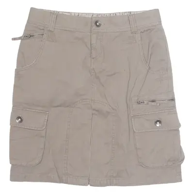 PAPAYA Womens Straight Skirt Brown Short M