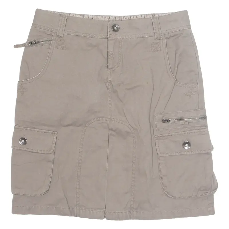 PAPAYA Womens Straight Skirt Brown Short M