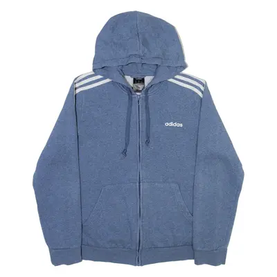 ADIDAS Boys Blue Hoodie Full Zip L
