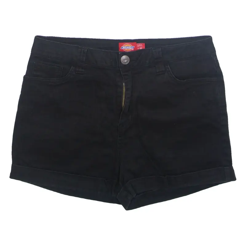 DICKIES Womens Denim Shorts Black S W30