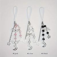 Y2K Sweet Mini Star & Moon Design Phone Charm, Phone Lanyard, Phone Strap, Keychain, Fashion Phone Decoration Accessories for...