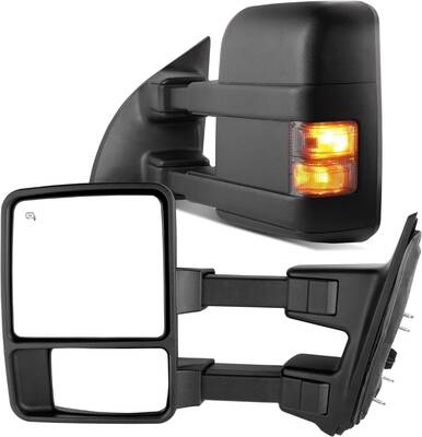 YITAMOTOR® Towing Mirrors Compatible with 1999-2007 Ford F250 F350 F450 F550 Super Duty, 2001-2005 Excursion Extendable Powe...