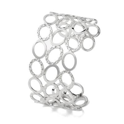 Oval 304 Stainless Steel Cuff Bangles for Women