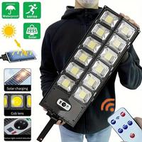 200000LM 504 LED Solar Street Light - Street & Area Lighting - Dusk-to-Dawn Flood Light with Wide Angle Motion Sensor, Ultra-...