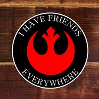 I Have Friends Everywhere Rebel Vinyl Sticker - Quirky Laptop Decal for Students and Activists