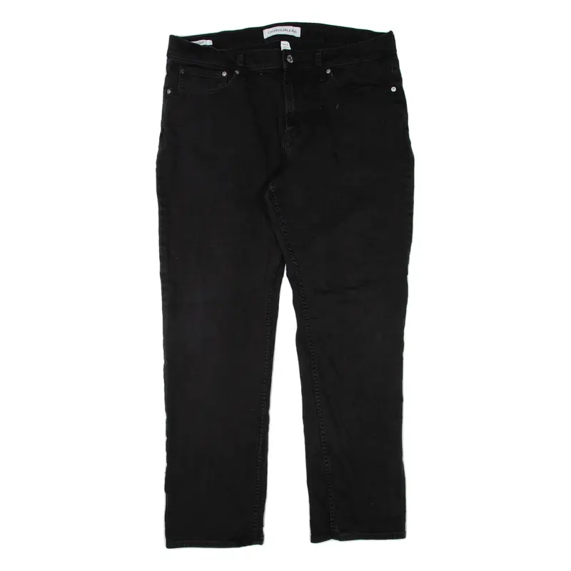 CALVIN KLEIN JEANS Womens Jeans Black Regular Tapered W36 L32