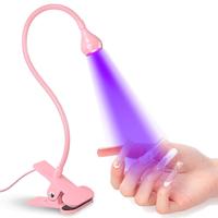 UV Nail Lamp 395nm 3w  Light for Nails Gooseneck Led Nail Lamp with Clamp for Gel Nails and Ultraviolet Curing Portable 5v US...