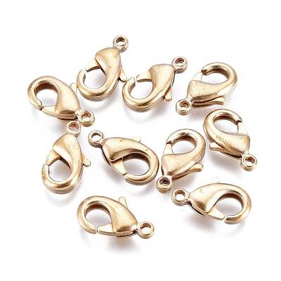 Brass Lobster Claw Clasps