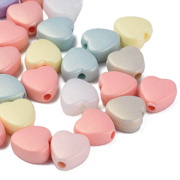 Spray Painted Acrylic Beads