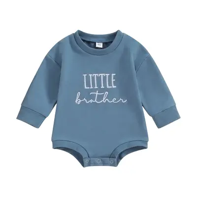 Newborn Baby Boy Clothes Big Brother Little Brother Matching Long Sleeve Pullover Sweatshirt Romper fall Outfits