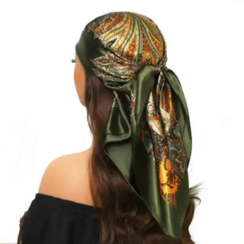 PRINTED BANDANA SCARF - Versatile 90x90cm Fashion Accessory for Women & Girls, Daily Use & Gift Idea