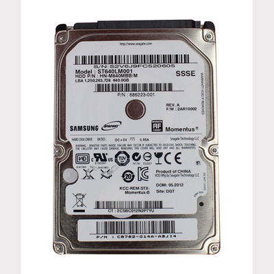 686223-001 HP 640GB 5400RPM SATA 3Gb/s 8MB Cache 2.5-inch Hard Drive
