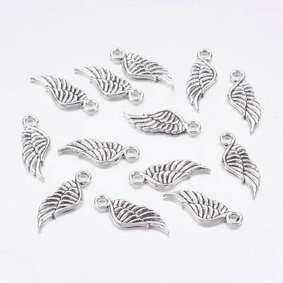 Tibetan Style Zinc Alloy Wing Pendants