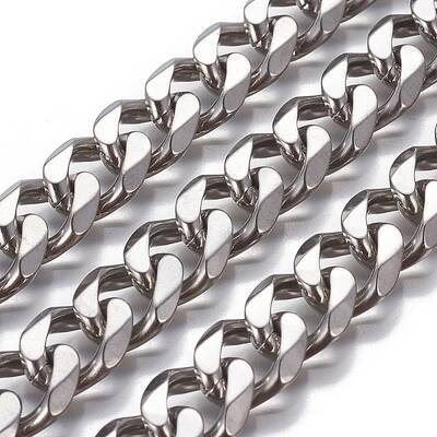 Non-Tarnish 201 Stainless Steel Cuban Link Chains