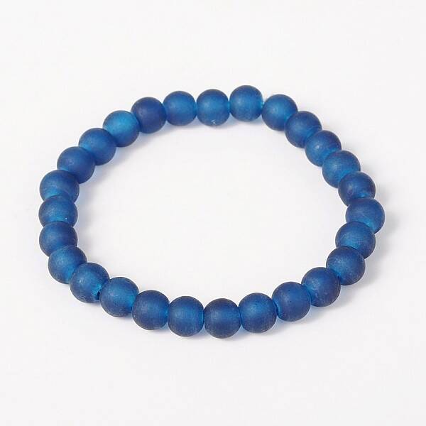 Stretchy Frosted Glass Beads Kids Bracelets for Children's Day