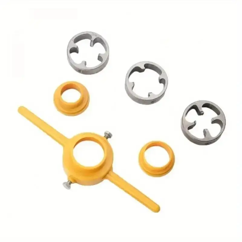 Water Pipe Threading Die Plastic Pipe Screw Die Tap Wrench Set, Plastic Pipe Thread Tap Tools, Work Equipment for Men, Durab...