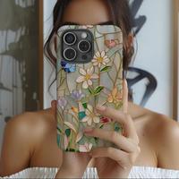Floral Pattern Phone Case for iPhone 14, Decorative Phone Protector Cover, Phone Accessories Compatible with iPhone 11 12 13...
