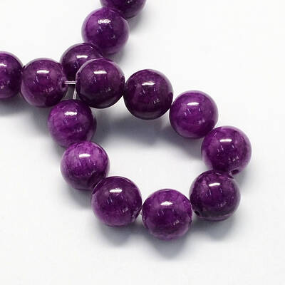 Natural Dyed Yellow Jade Gemstone Bead Strands