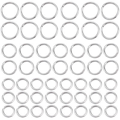 1200Pcs 3 Styles 304 Stainless Steel Open Jump Rings