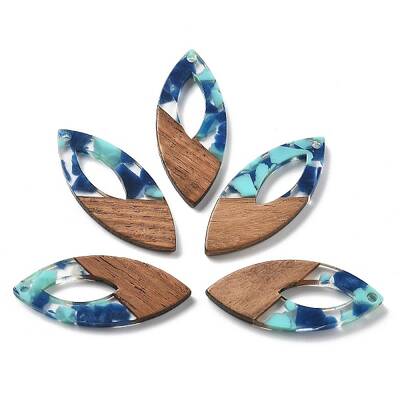 Resin and Walnut Pendants
