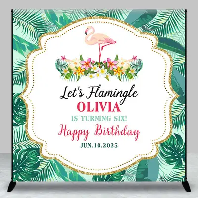 Green Monstera Moltres Custom Birthday 6Th Backdrop - Aperturee
