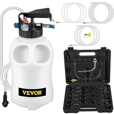 VEVOR Transmission Fluid Pump 2 Way Manual ATF Refill System Dispenser, Oil and Liquid Extractor 10 Liter Large Capacity, Aut...