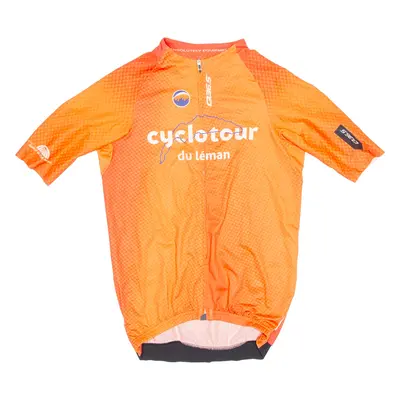 Cycling Mens Jersey Orange Full Zip M