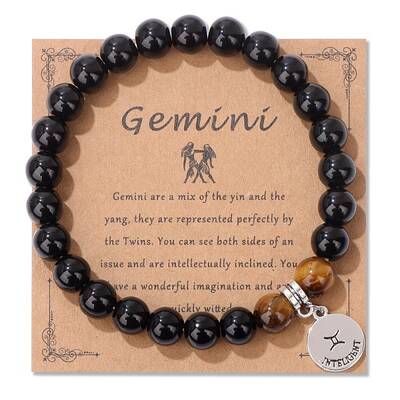 Natural Tiger Eye & Agate Beaded Stretch Bracelets