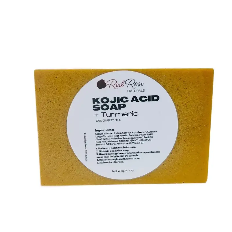 Kojic Acid Soap with Turmeric For Even Skin Tone, Brighten appearance of Face, Inner Thighs, Sensitive Skin, Oily Skin, Dry S...