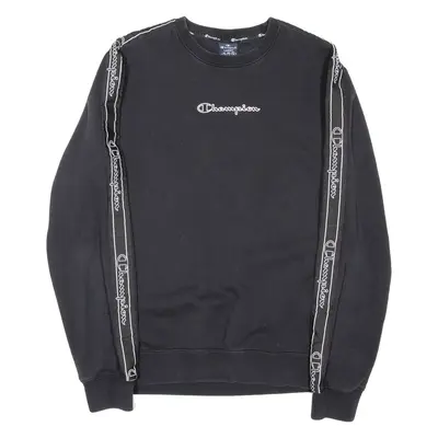 CHAMPION Mens Sweatshirt Black Crewneck L