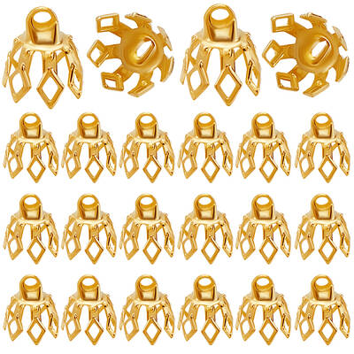 200Pcs Brass Bead Cap Bails