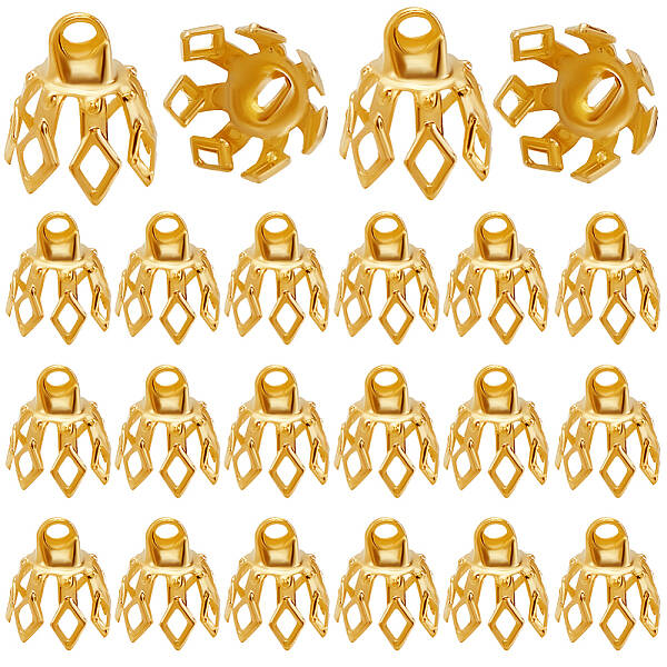 200Pcs Brass Bead Cap Bails