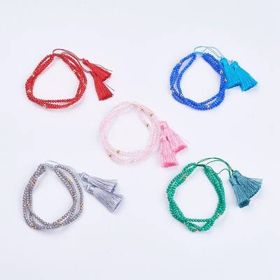 Glass Multi-strand Bracelets