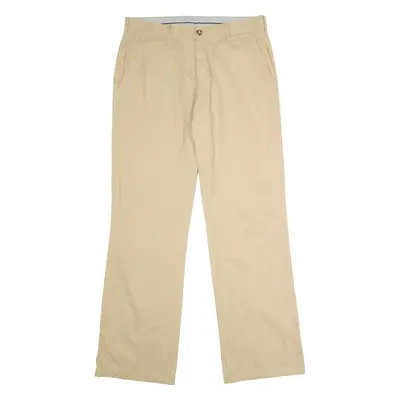 TOMMY HILFIGER Mens Twill Trousers Beige Regular Straight W34 L34