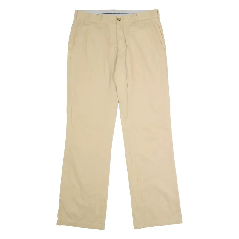TOMMY HILFIGER Mens Twill Trousers Beige Regular Straight W34 L34