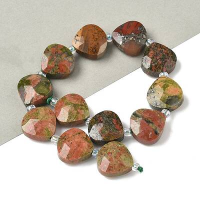 Natural Unakite Beads Strands