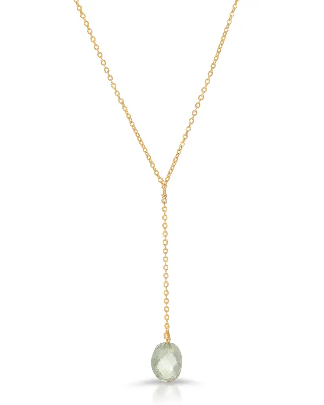 Helston Moss Amethyst Necklace | Metal Color: Gold