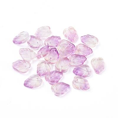 Two-Tone Transparent Glass Charms