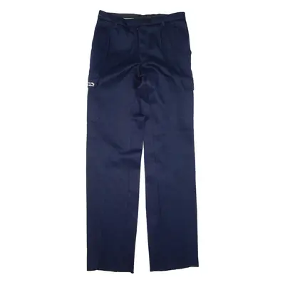 Cargo Workwear Trousers Blue Relaxed Straight Mens W28 L33