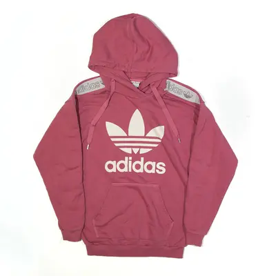ADIDAS Hoodie Pink Pullover Womens XS
