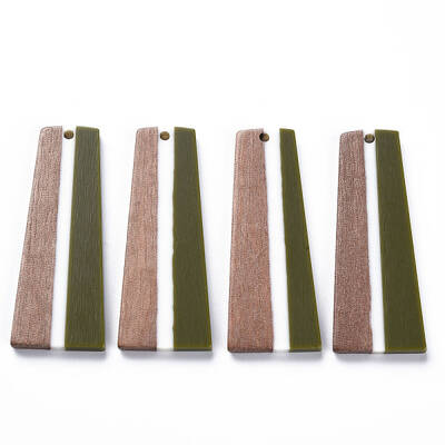 Resin & Walnut Wood Pendants