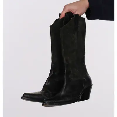 Buttero Cowboy Boots - UK 4 Black Leather