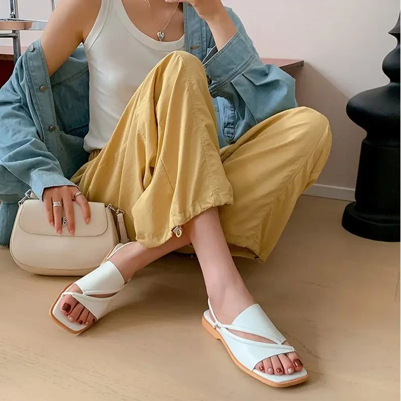 CHIKO Ismail Open Toe Block Heels Slides Sandals