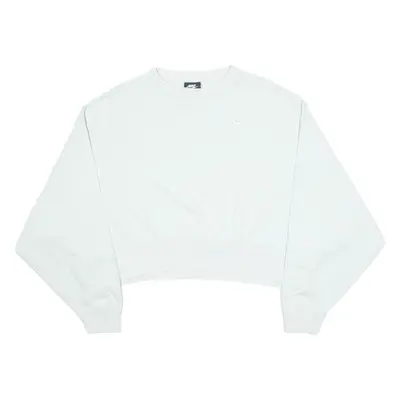 NIKE Cropped Womens Sweatshirt Blue Crew Neck S