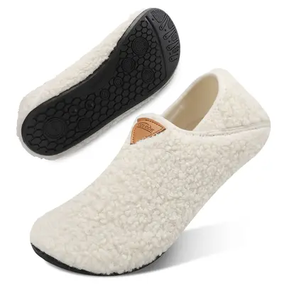 House Slippers for Women Men , Womens Mens Slippers with Non-slip Sole Slip On for Indoor & Outdoor, Portable Slippers for Ho...