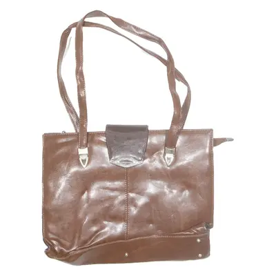 ALEX TROIANI Womens Shoulder Bag Brown Leather